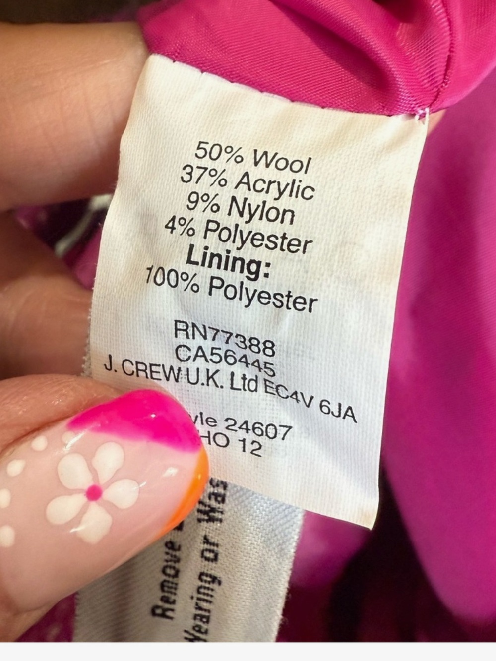 J. Crew Fuchsia Textured A-Line Skirt - Picture 5 of 9